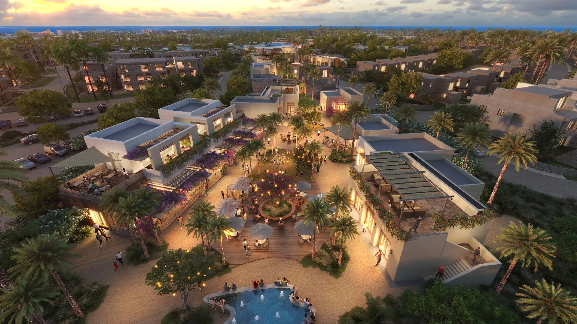 Ramla coastal community at sunset in Ras El Hekma